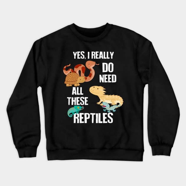 Need All These Reptiles Crewneck Sweatshirt by Psitta